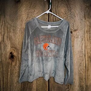 Cleveland Browns Women's Sleepwear Sweatshirt Soft and Stretchy XXL Embroidered